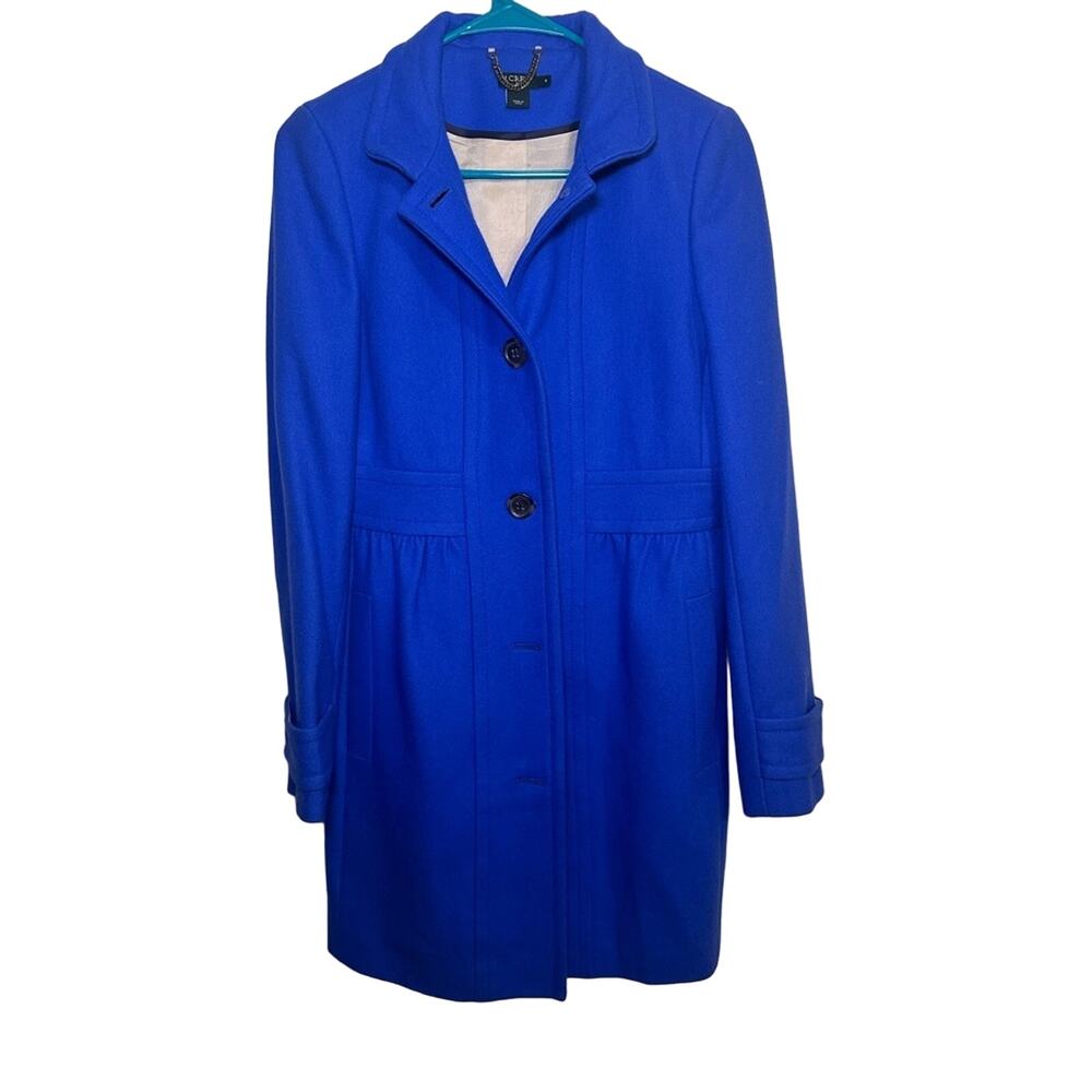 J. Crew Size 2 Royal Blue Women's Long Peacoat